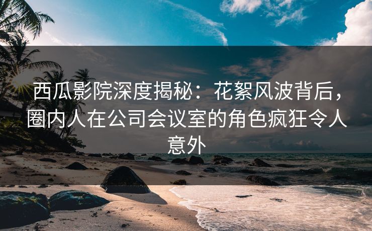 西瓜影院深度揭秘：花絮风波背后，圈内人在公司会议室的角色疯狂令人意外