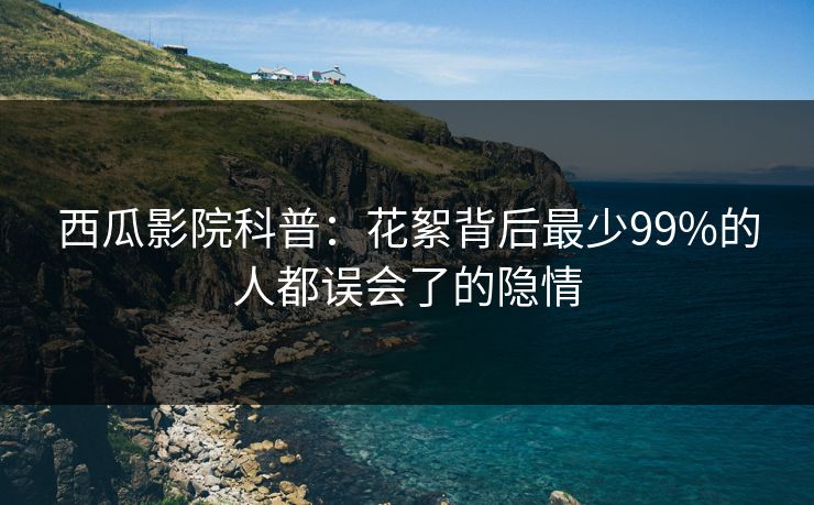 西瓜影院科普：花絮背后最少99%的人都误会了的隐情