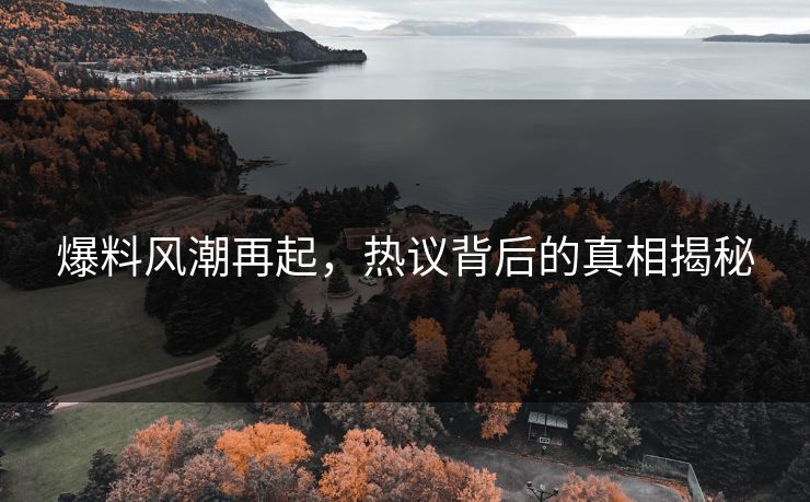 爆料风潮再起，热议背后的真相揭秘
